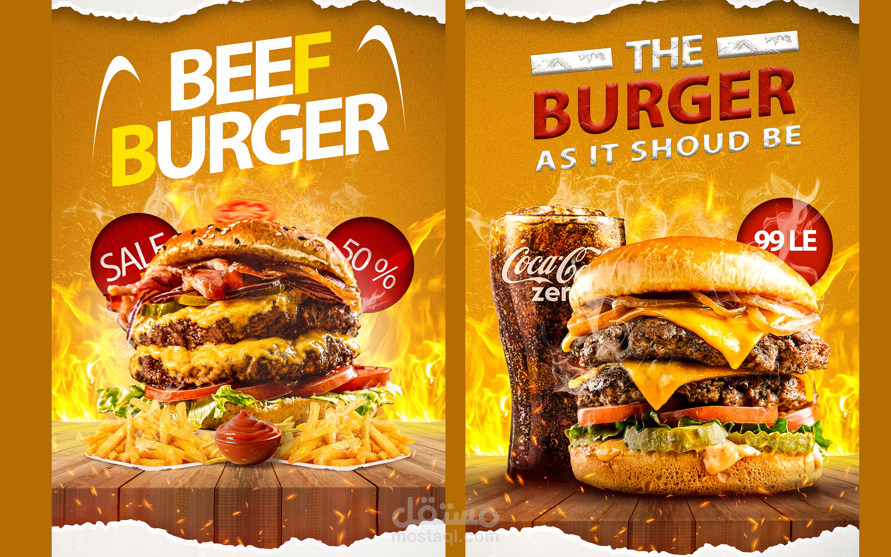 Social Media Designs ( Burger )