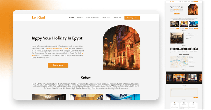 Redesign Le Riad  website