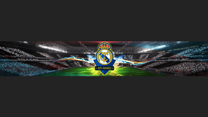 تصميم غلاف قناة يوتيوب لمجلة ريال مدريد العربية