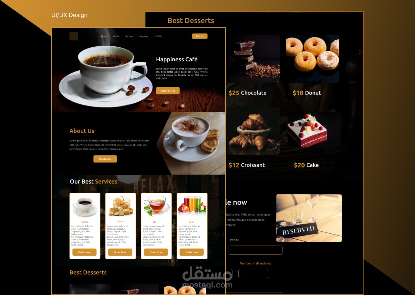 Happiness Café -Landing page