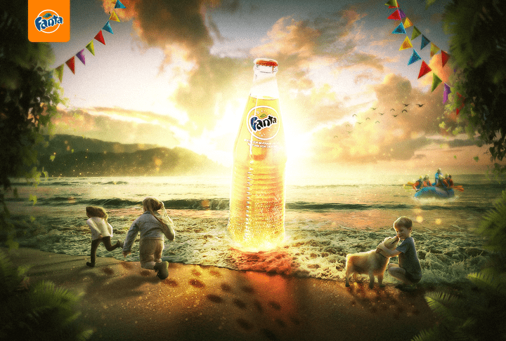 ADVERTISING PHOTO MANIPULATION DESIGHN FOR FANTA