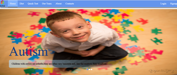 Electronic observation and Aid for Autistic Children(EOAAC) تصميم موقع طبي