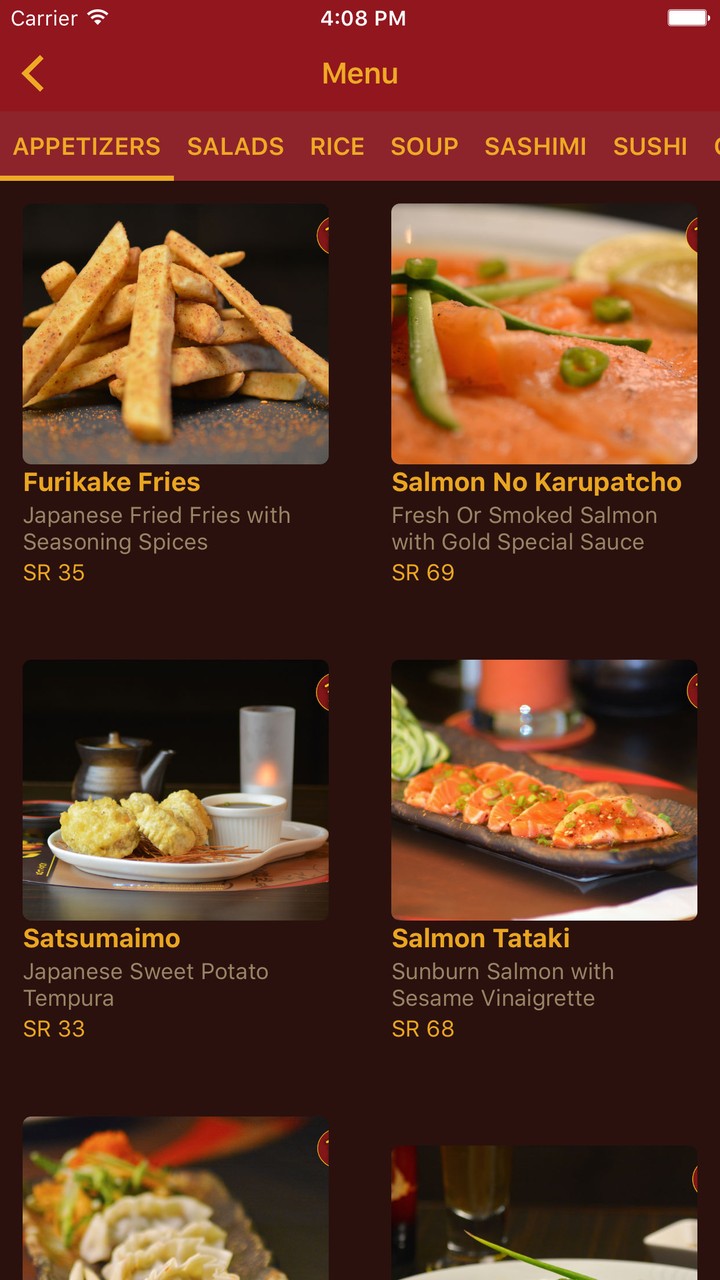 Gold Sushi iOS App