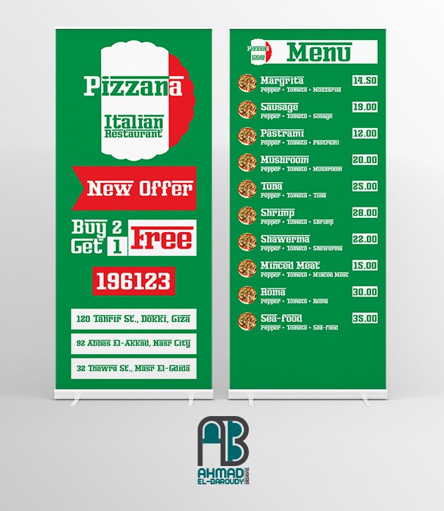 Pizzana Menu