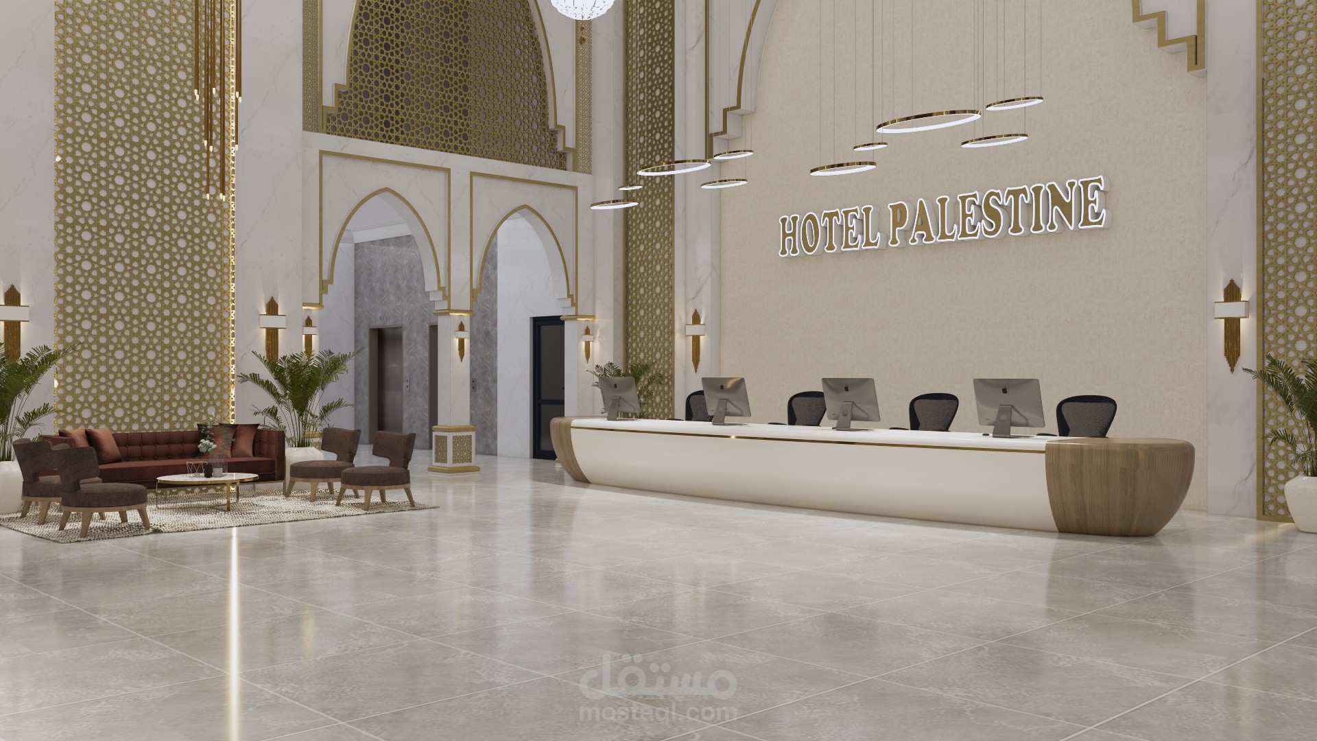 تصميم بهو فندق   Hotel Lobby