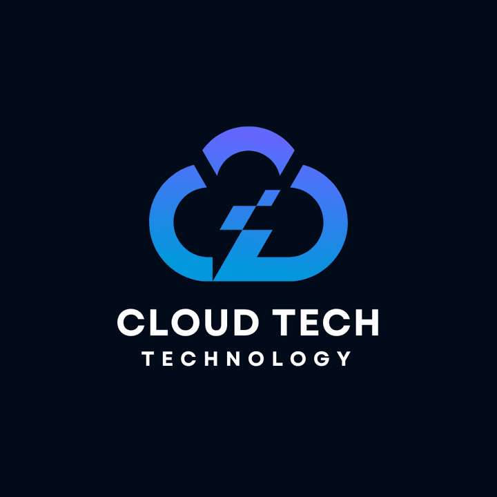 cloud tech company modern and minimal logo