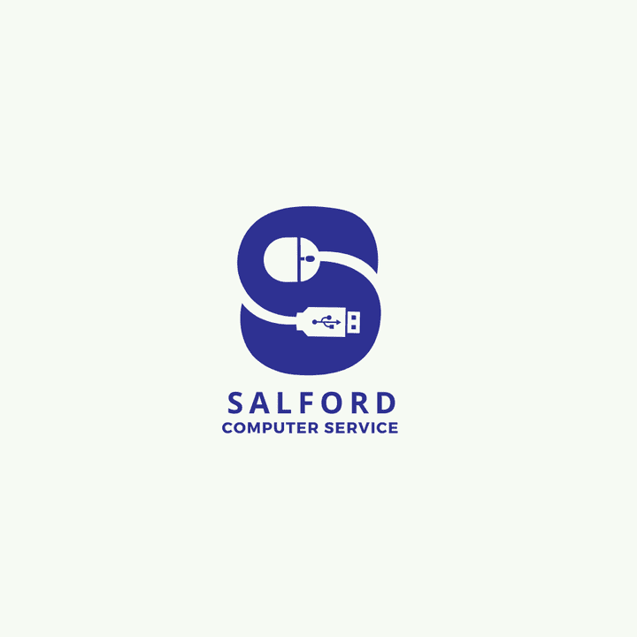 Salford computer service modern and minimal logo