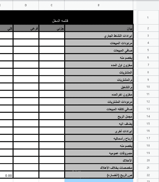  Income Statement 