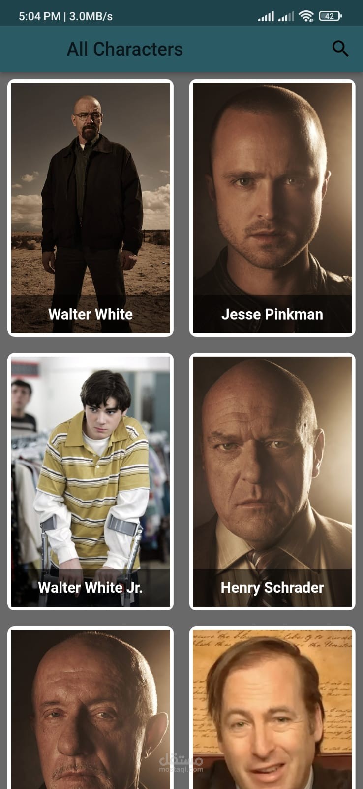 Breaking Bad charachters details