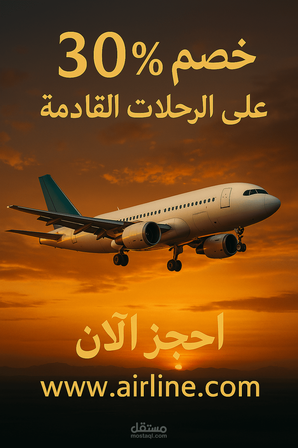 بوستر اعلاني لشركة طيران
