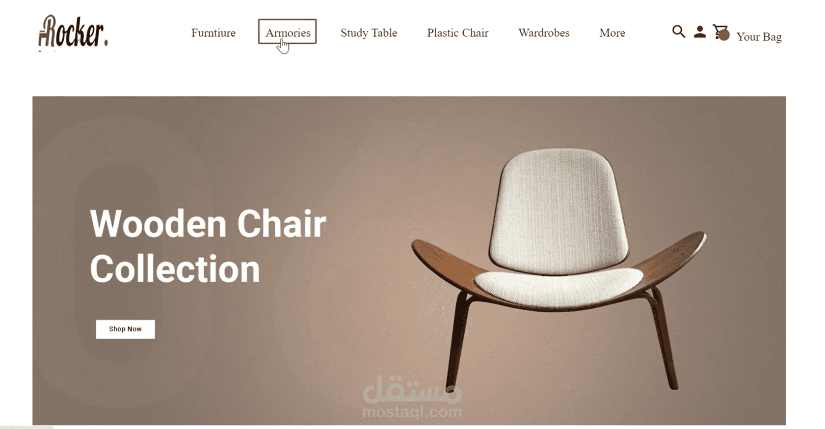 Website for a furniture company