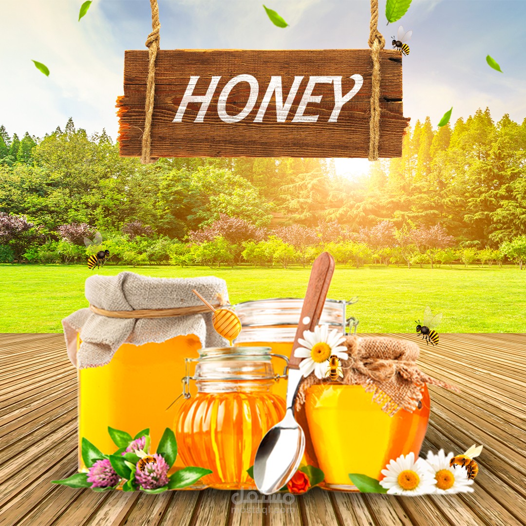 تصميم غلاف منتج Hony بطريقة احترافية وجذابة