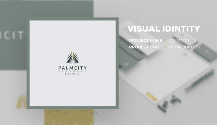 The visual identity of Palmcity pharmacy