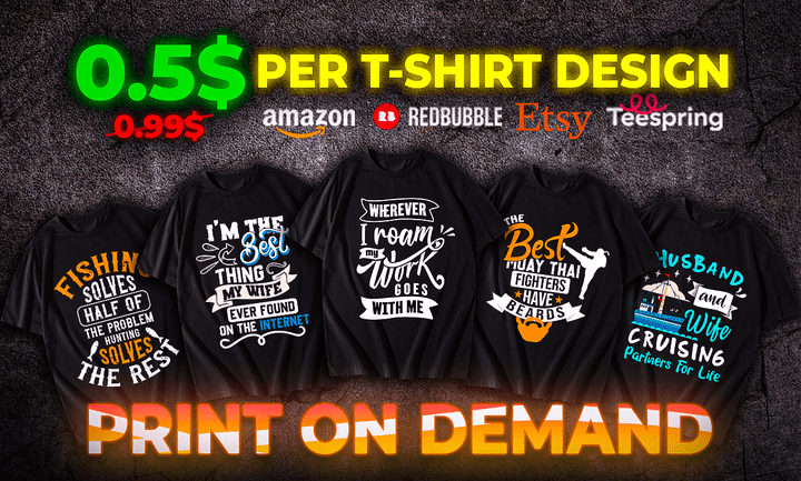 تصميم تيشرتات لمنصة Merch by Amazon