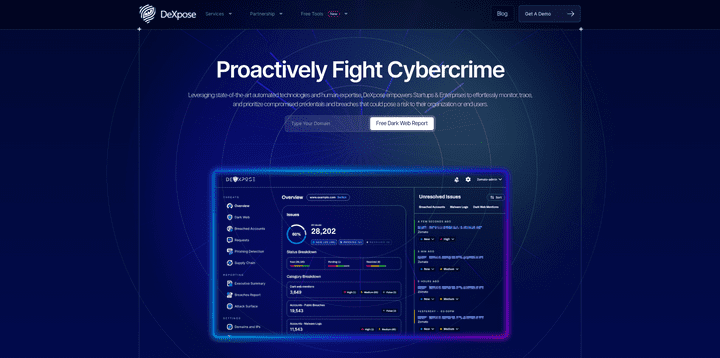 موقع DeXpose لمراقبة بيانات الاعتماد المخترقة لحماية المؤسسات