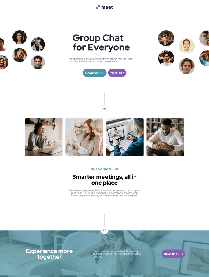 respponsive landing page