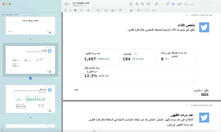 تحليل بيانات لمنصة في وسائل التواصل الاجتماعي