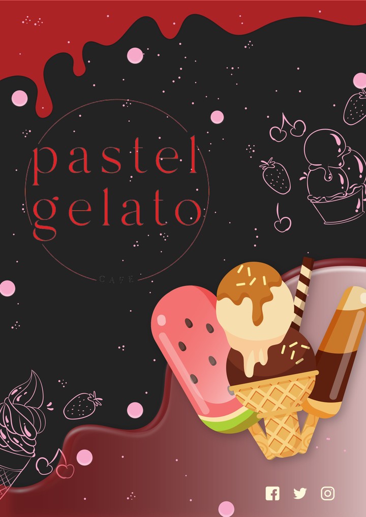 pastel gelato menu