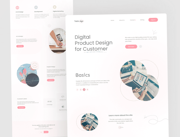 Digital product design for customer