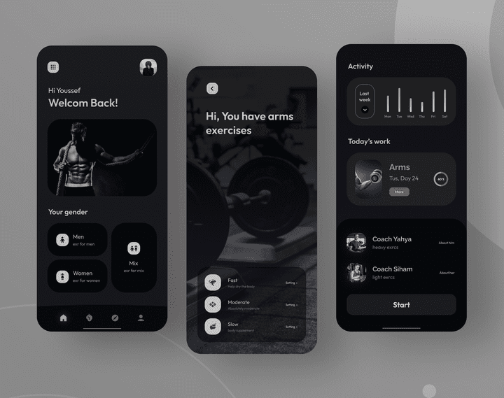 Gym App Design