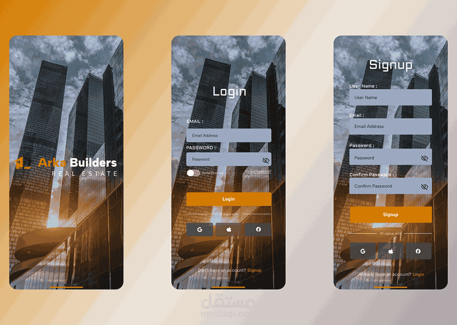 UI DESIGN FOR REAL ESTATE APPLICATION