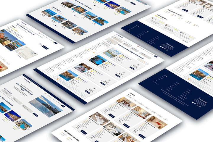 Booking website ui design تصميم موقع لحجز الفنادق