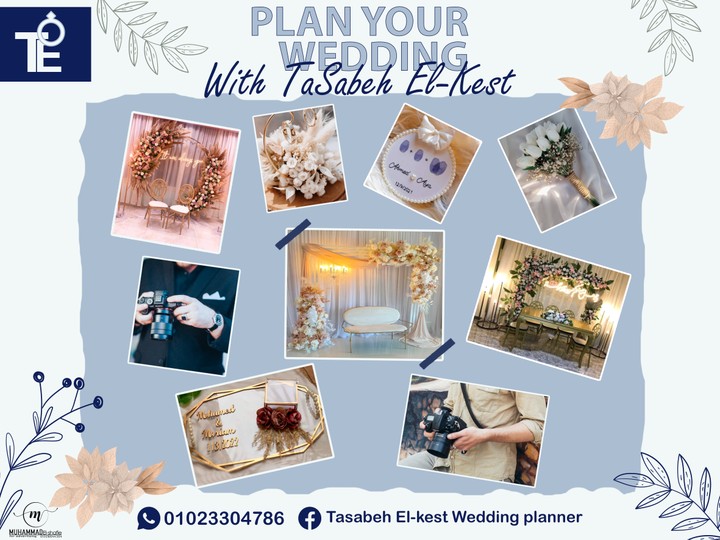 تصميم بوستر اعلاني لمنظمه حفلات wedding planner