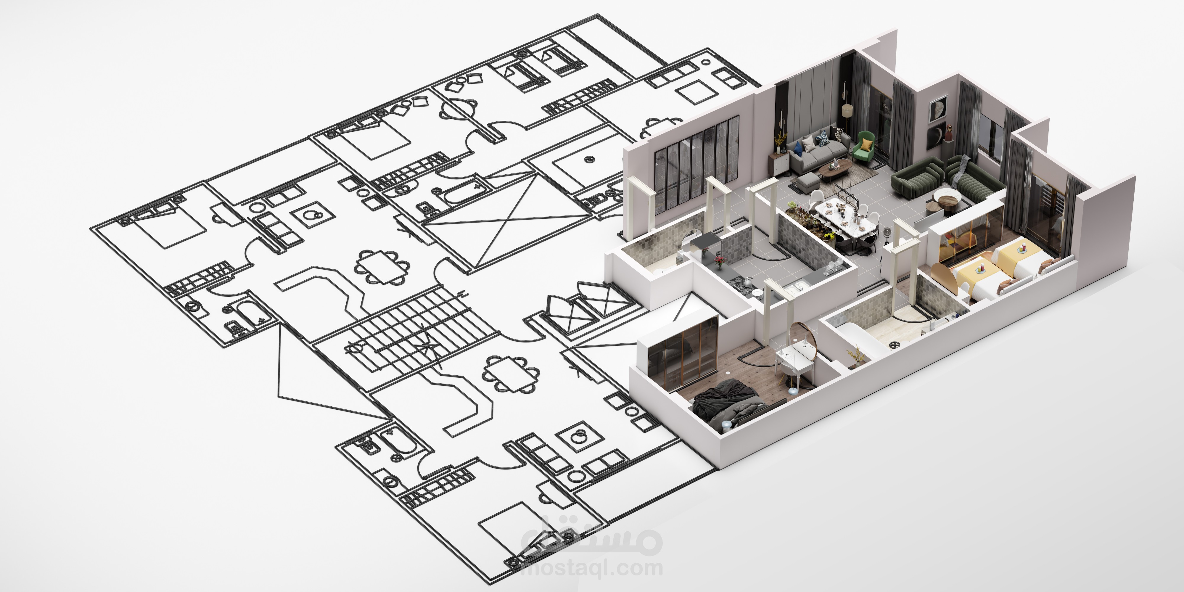 Building 3d Plan Free Download