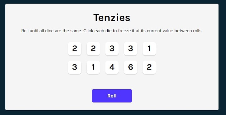 Tenzies-Game project