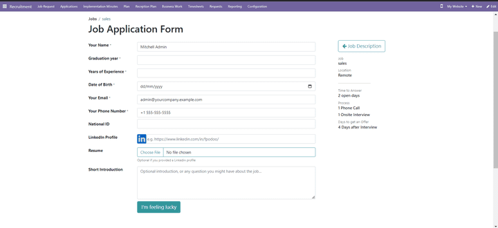 مجموعة أعمال ERP باستخدام Odoo