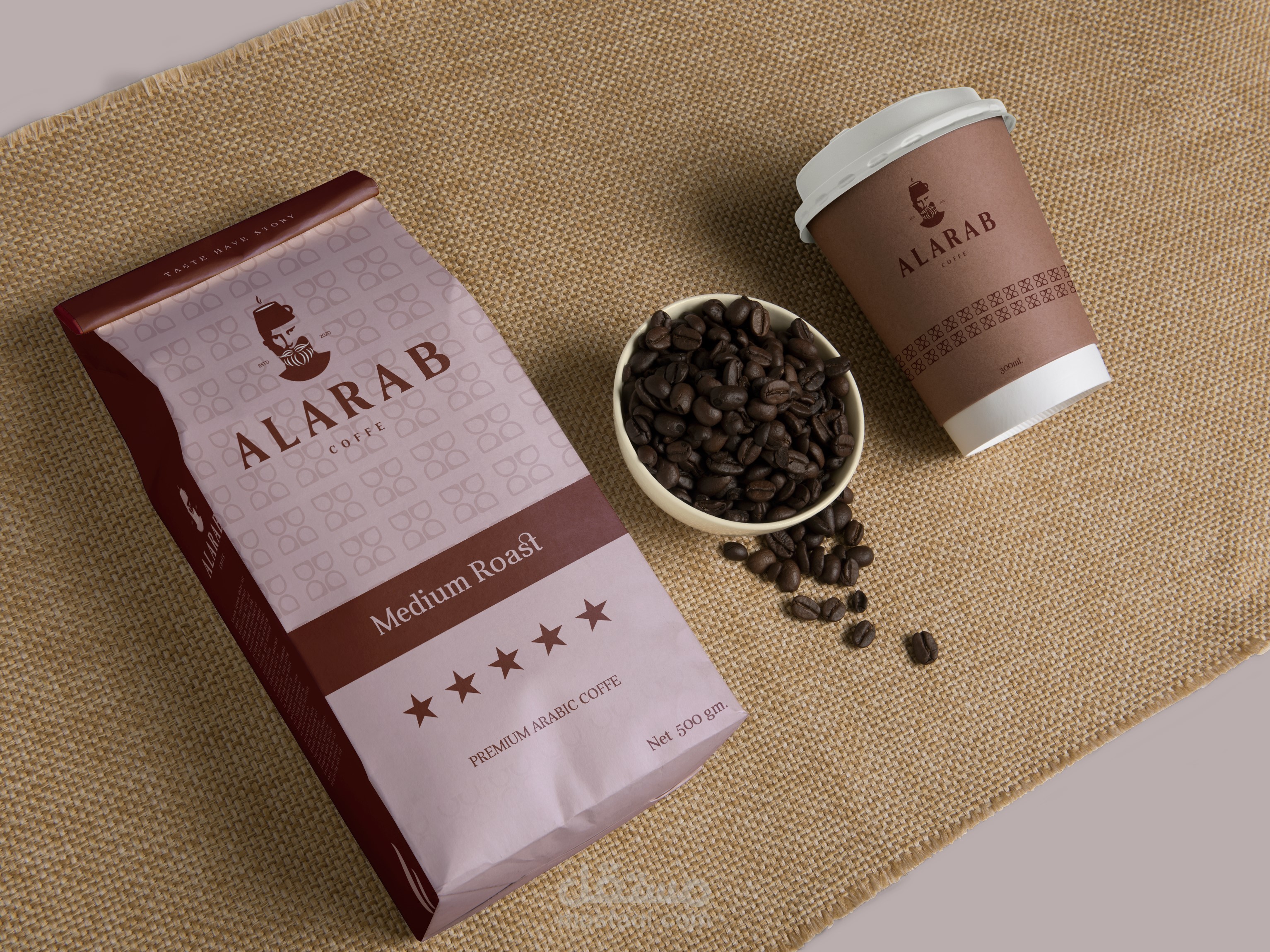 شعار وهوية وتغليف لمقهي | ALARAB COFFE