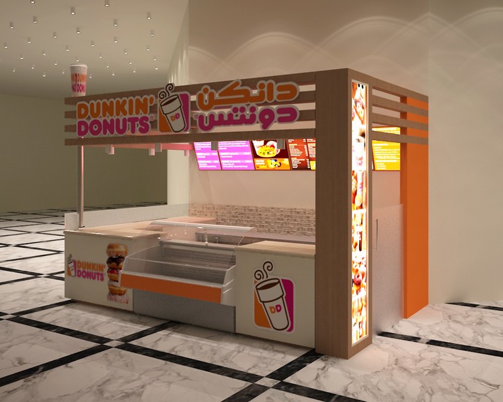 dunkin donuts booth