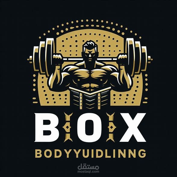 لوجو لشركة للتجارة ف معدات كمال الاجسام باسم box