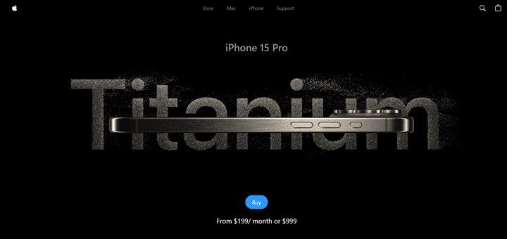 iPhone 15 Pro Landing Page