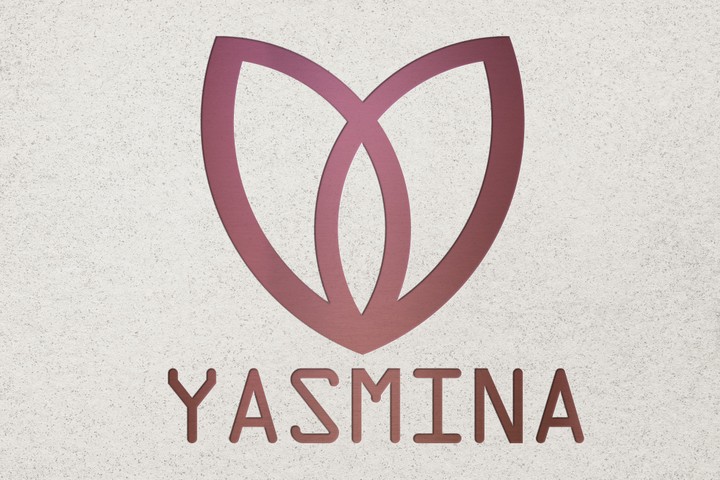 لوجو لمحل زهور "Yasmina" - Y + Leaf "