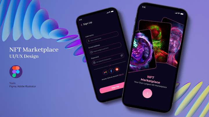 NFT app design