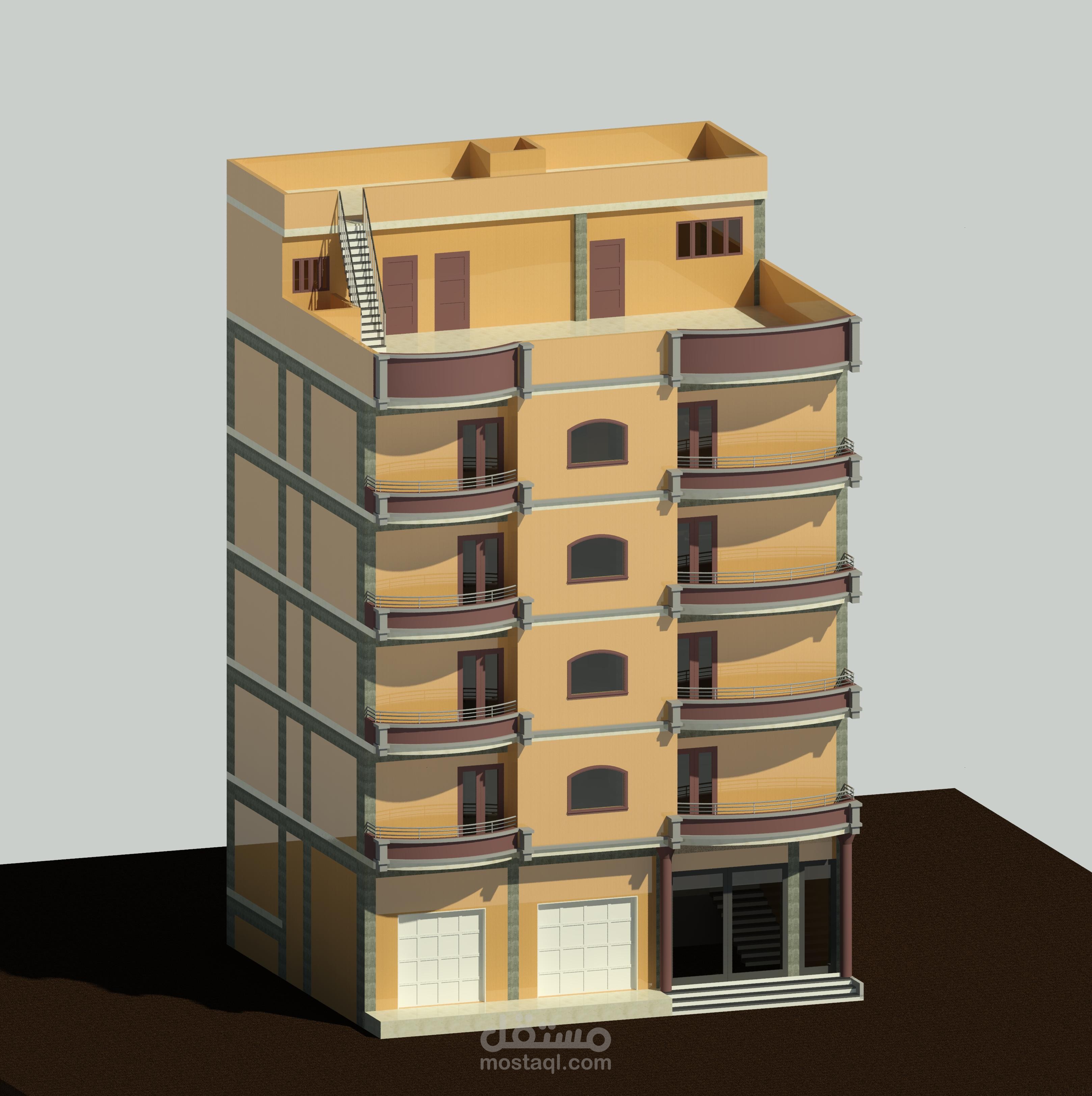 تصميم 3D لمنزل ببرنامج الـ Revit