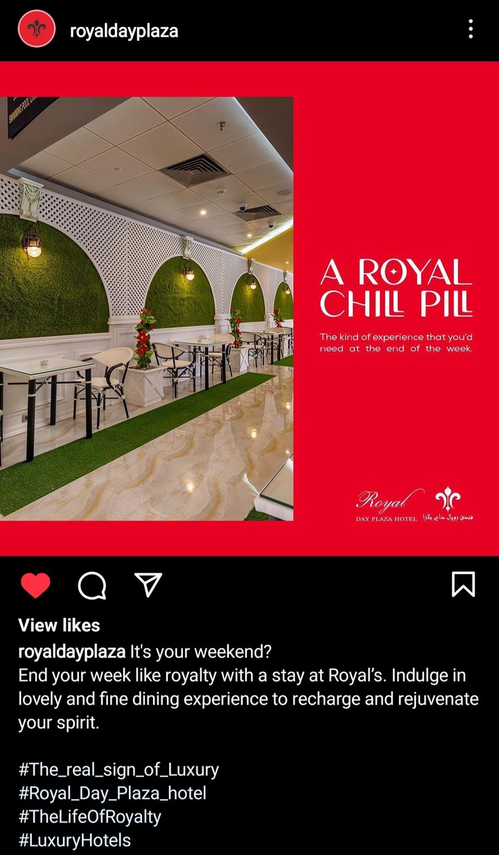 My content work with Royal plaza