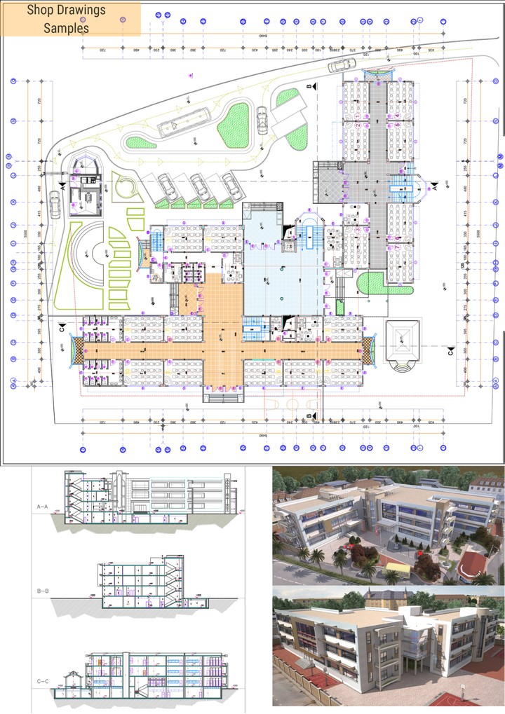 SHOP DRAWINGS and architectural 2d plans design for all aspect of architecture projects