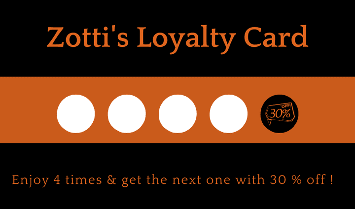 Loyalty Card for Restaurant