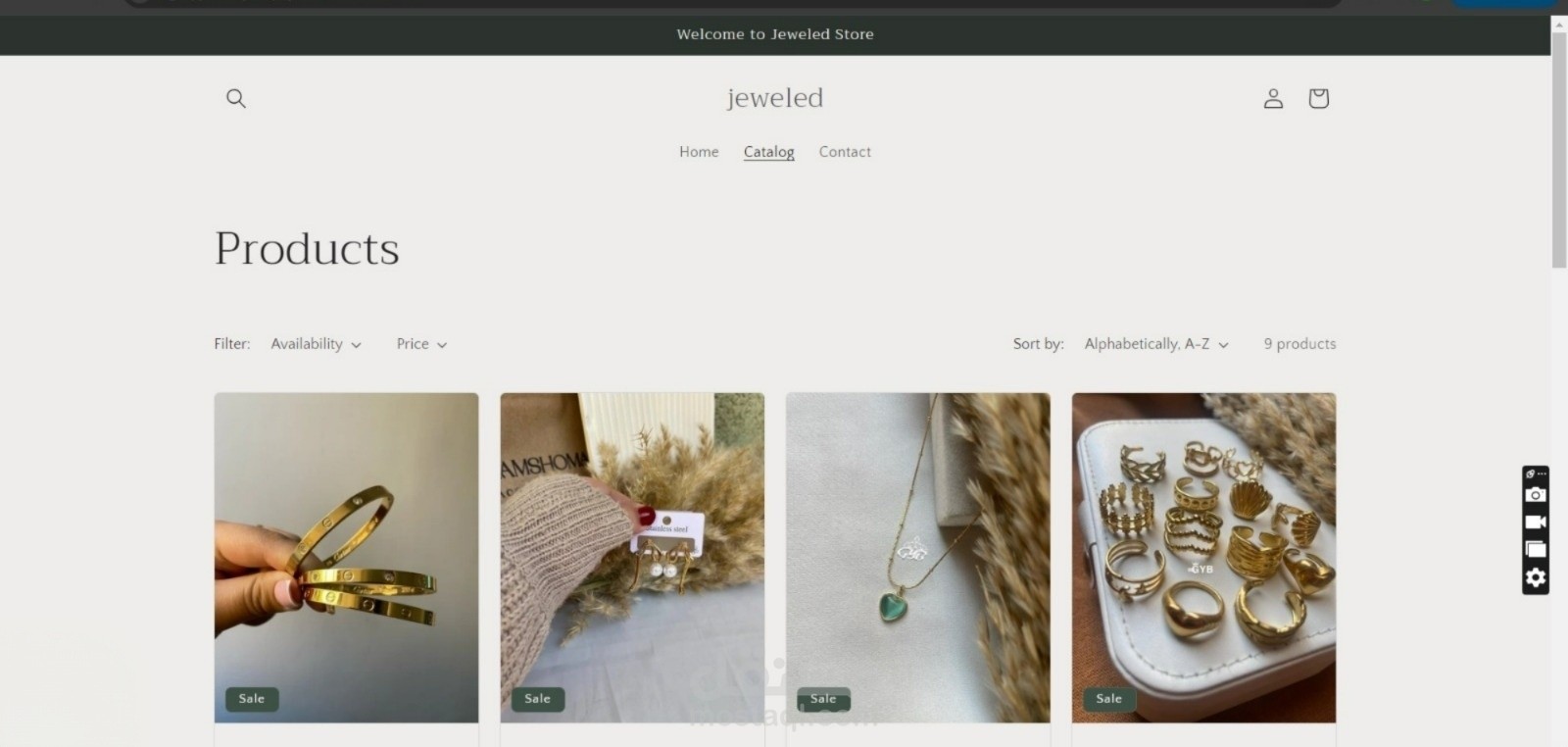 Jewelry web site
