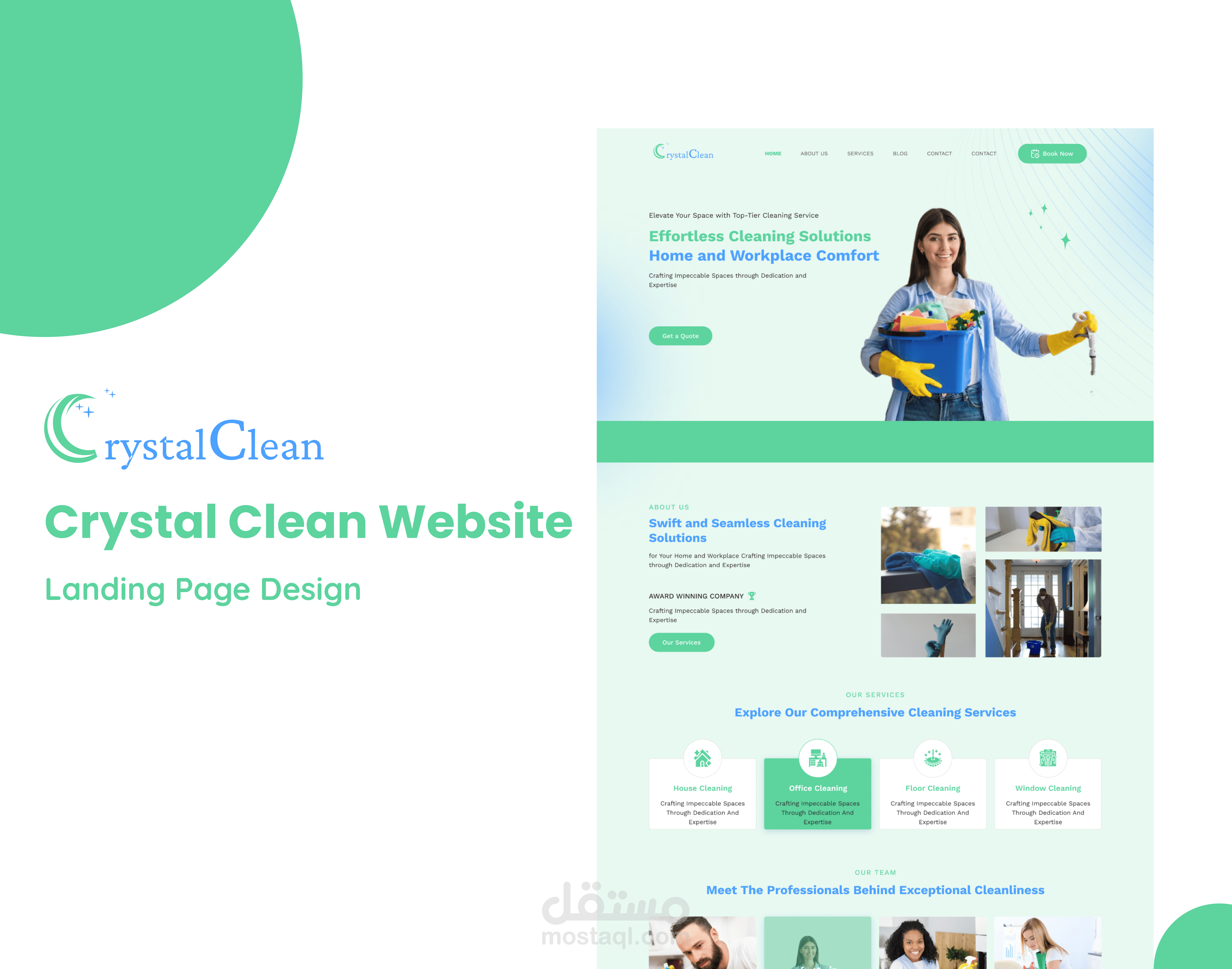 Crystal Clean Website - Landing Page | مستقل