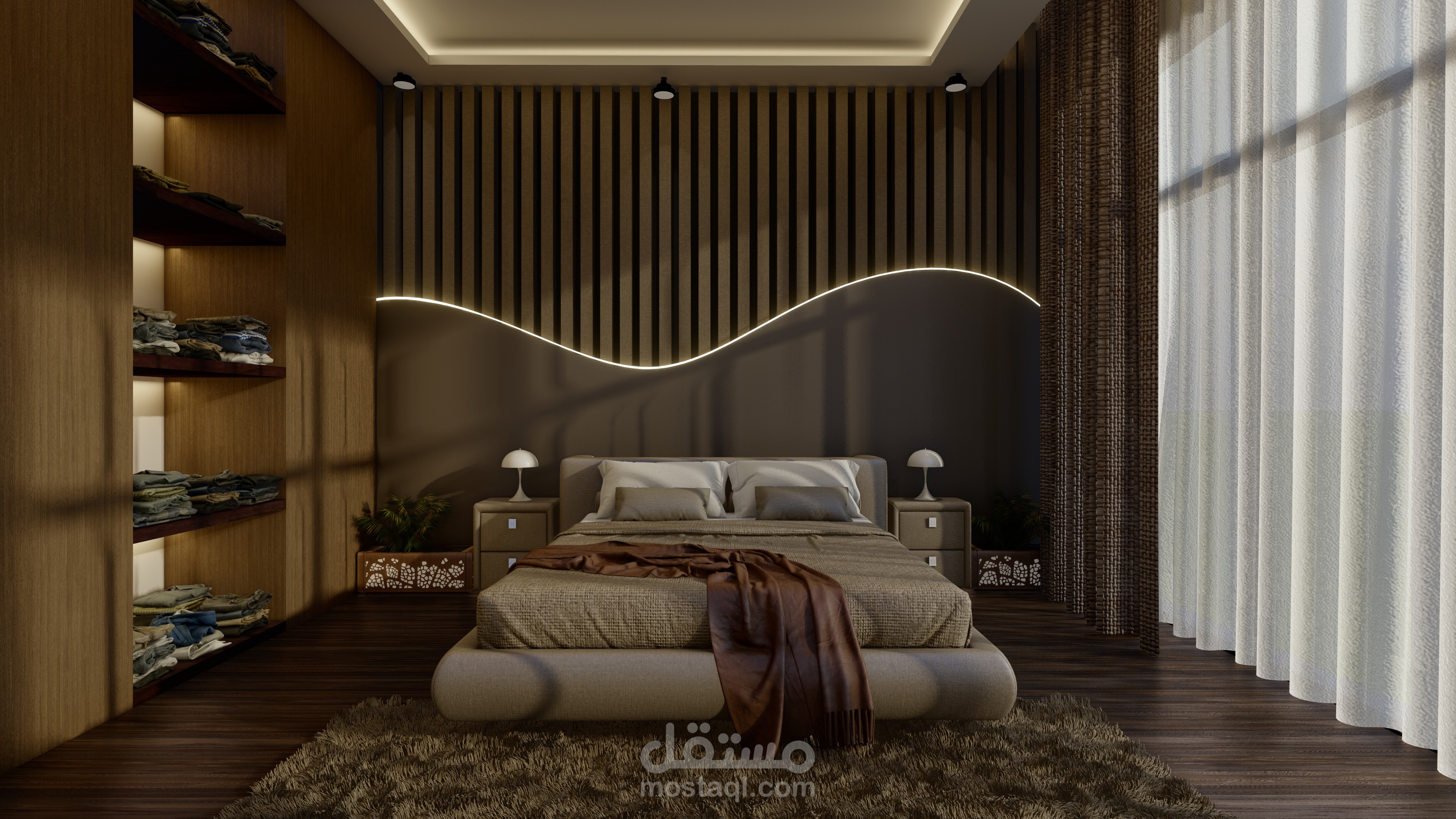 تصميم مودرن لغرفه نوم ماستر