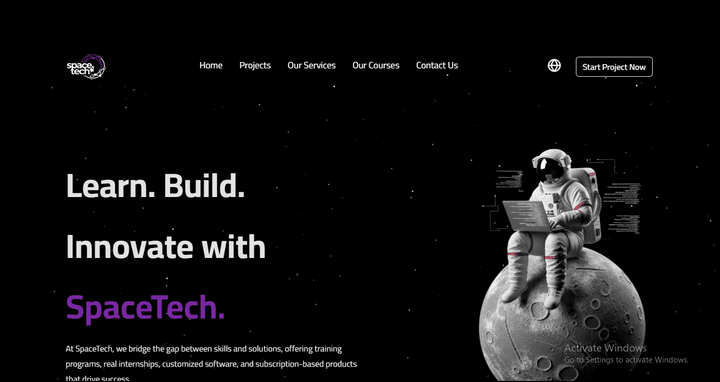 Space tech Landing page