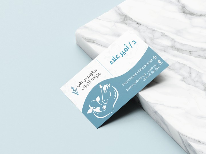 تصميم Business Card لدكتور بيطري