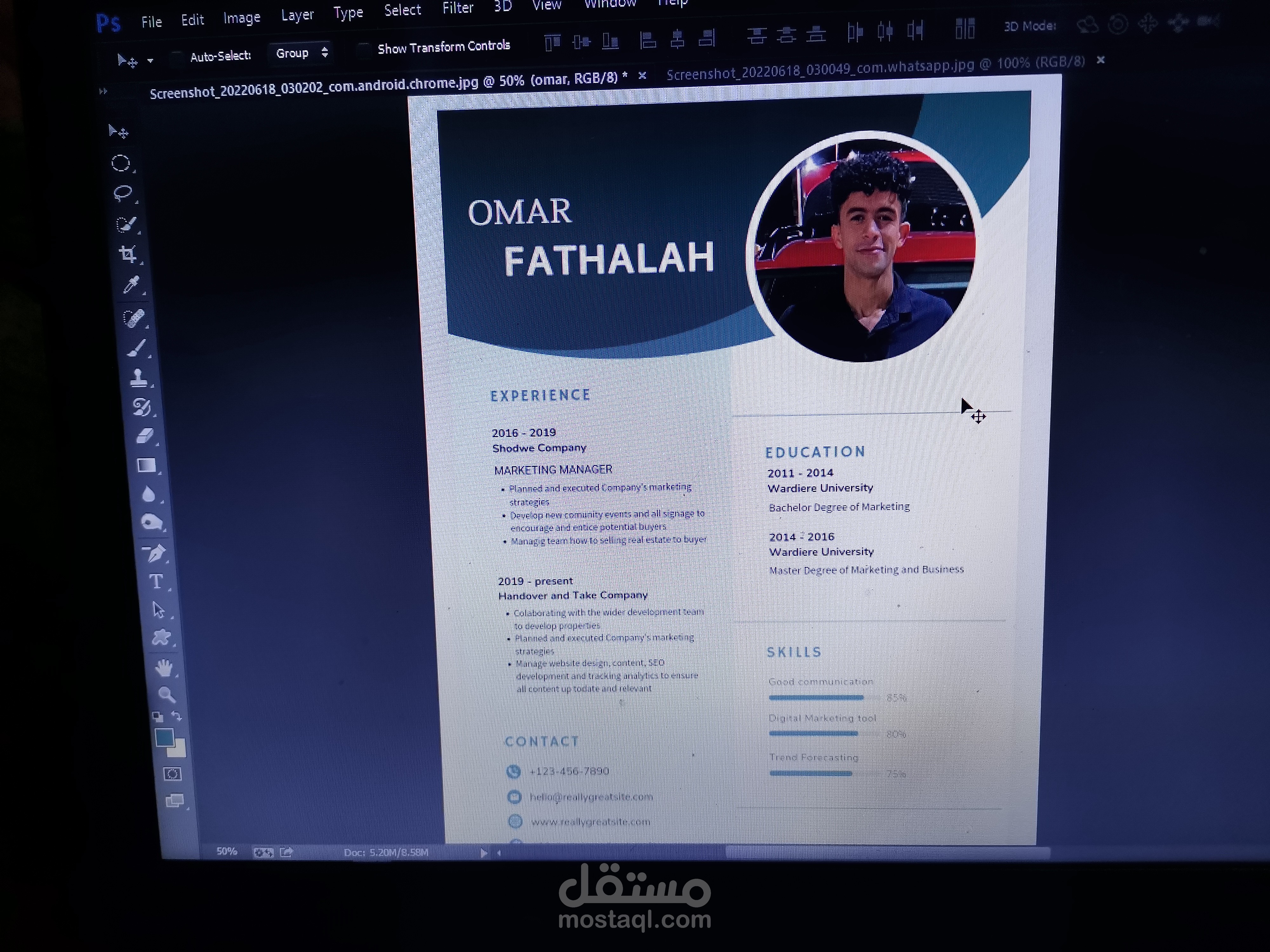 انشاء CV بطريقة احترافية