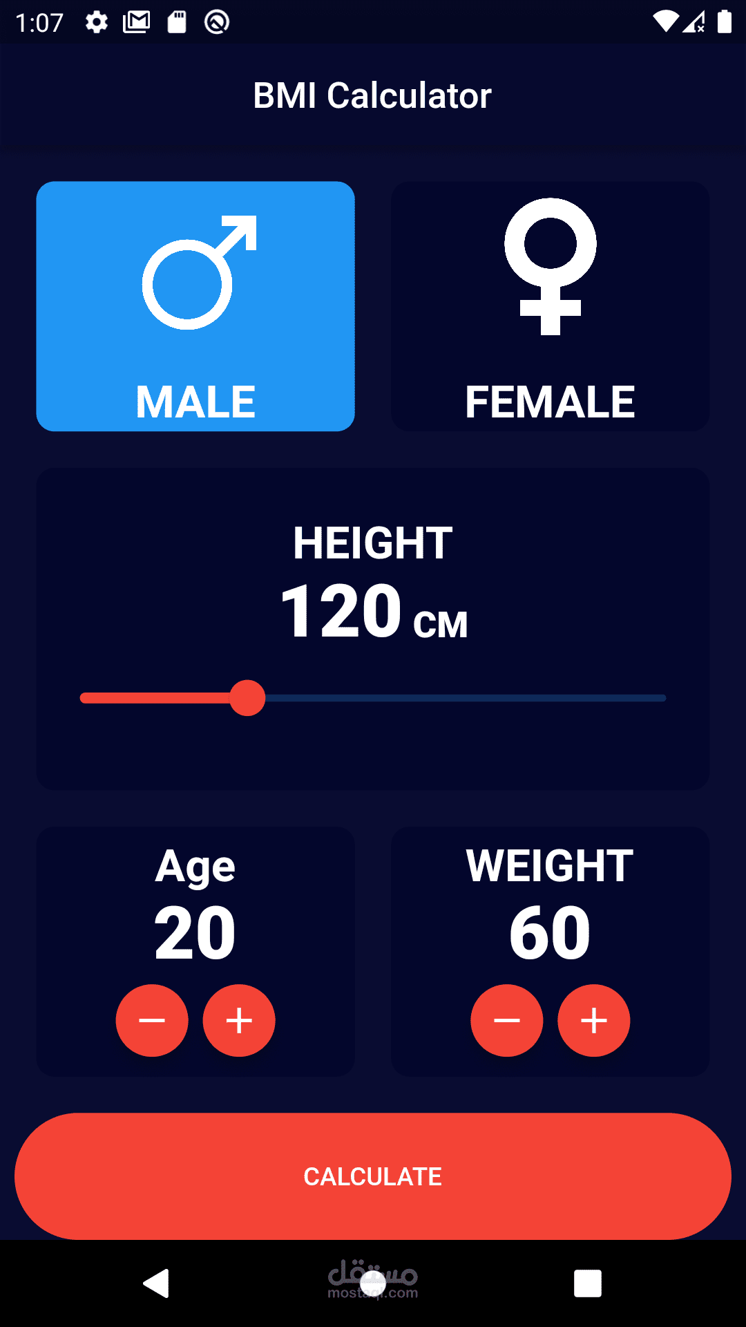 BMI Calculator App 
