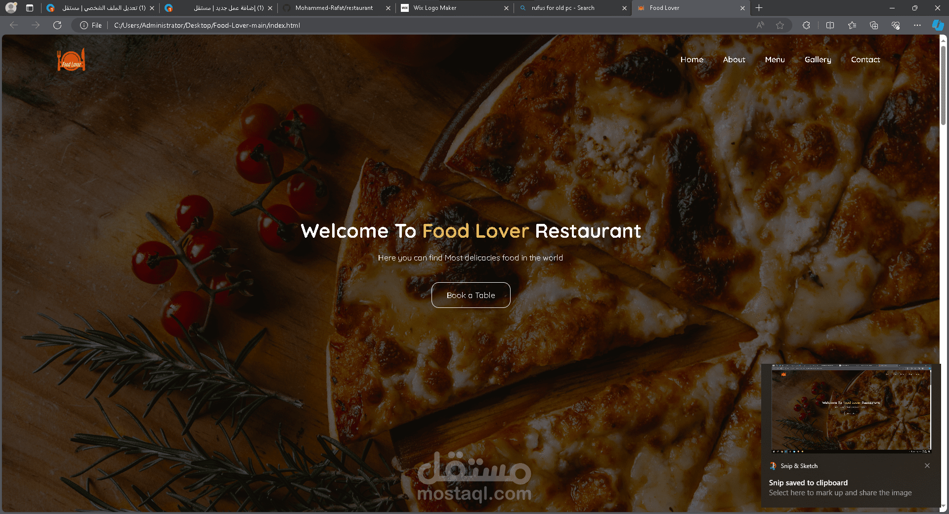 https://github.com/Mohammed-Rafat/restaurant