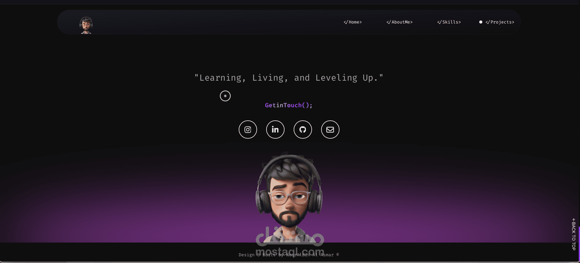 Personal Resume & Portfolio Landing Page