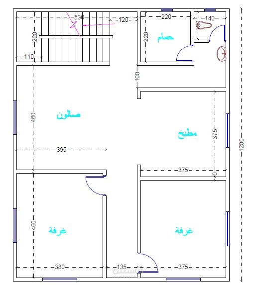 تصميم اوتوكاد لمنزل سكني